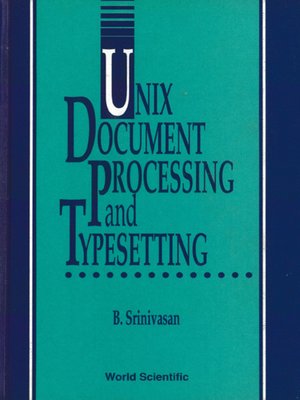 cover image of Unix Document Processing and Typesetting